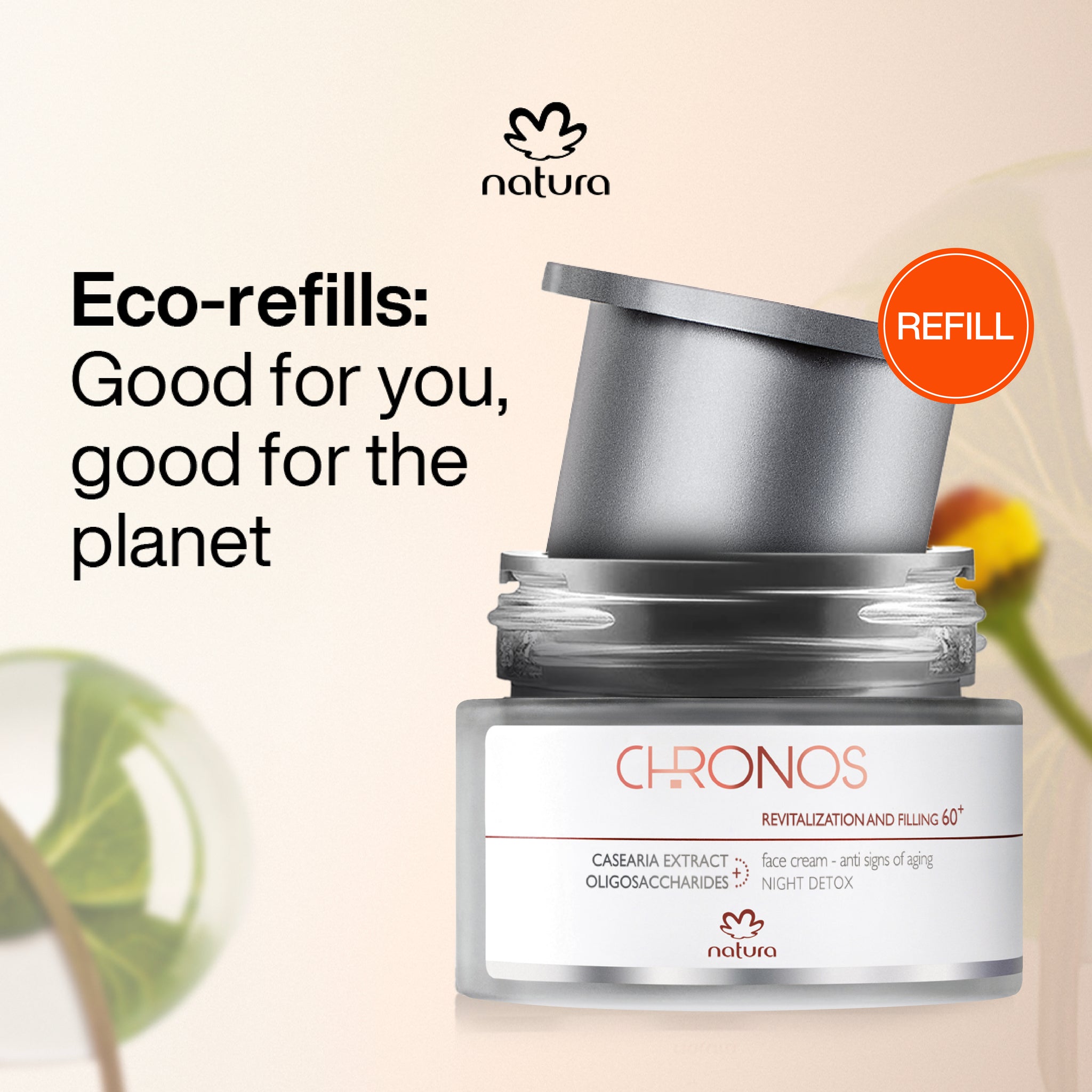 CHRONOS REVITALIZATION & FILLING 60+ NIGHT FACE CREAM REFILL 40G